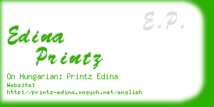 edina printz business card